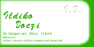 ildiko doczi business card